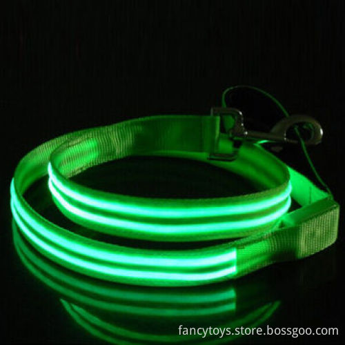 LED double optical fiber flashing leash
